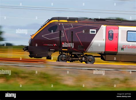 A British Rail Class 220 Voyager Train Seen Here Passing Through Colton