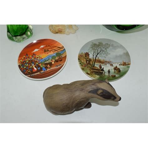 Pottery To Include A Poole Stoneware Model Of A Badger A Pair Of Poole