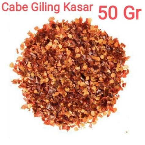 Jual Cabe Lombok Cabai Kering Giling Kasar Pedas Hot Chili Flakes Gram Oil Bumbu Dimsum Di
