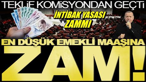 EMEKLİ MAAŞLARINDA İNTİBAK YASASI ZAMMI GELİYOR EMEKLİLERE MÜJDELİ