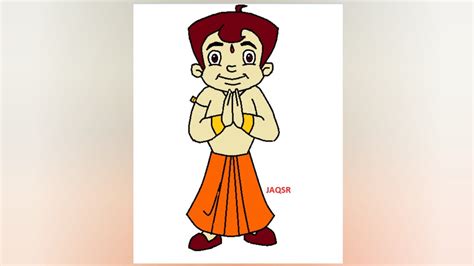 How To Draw Chhota Bheem In MS Paint Drawing MS Paint Chhota