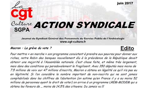 Action Syndicale Juin La Cgt Culture