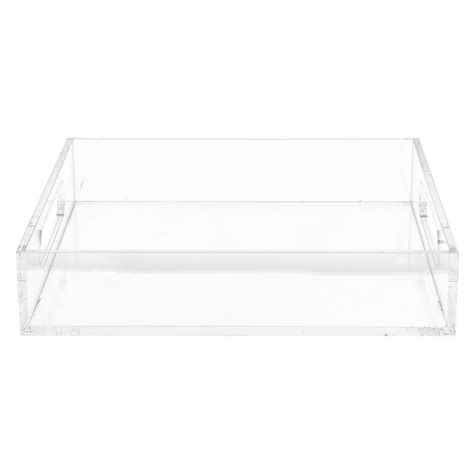 Decor Vintage Clear Tray With Handle Wedding Garnish Decorative Acrylic