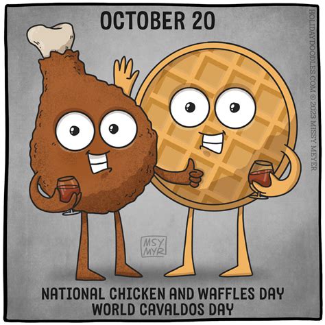 October Every Year National Chicken And Waffles Day World