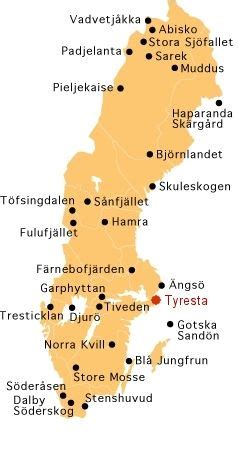 √ National Parks Sweden Map