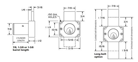 Olympus Lock 200m Deadbolt Drawer Lock Instruction Manual