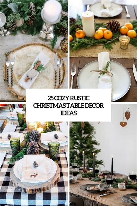 25 Cozy Rustic Christmas Table Décor Ideas - Shelterness