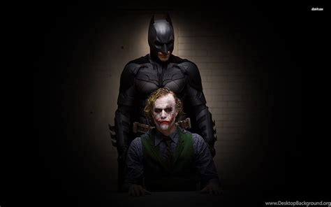 Batman And The Joker Christian Bale Heath Ledger The Dark Batman