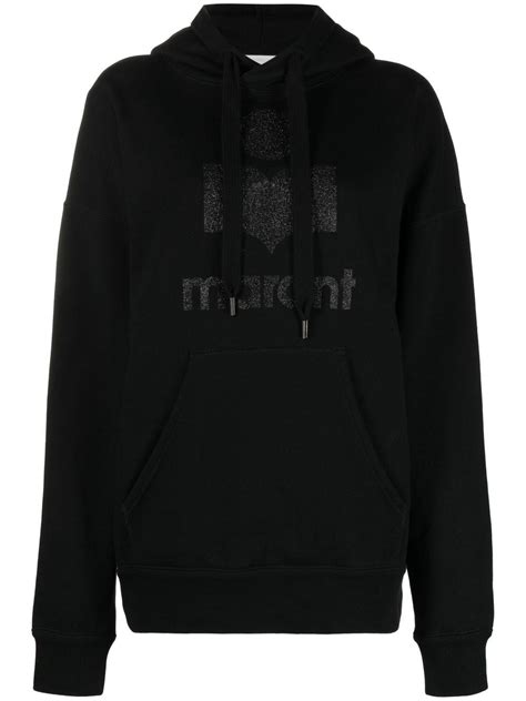 Marant Étoile 이자벨 마랑 에뚜왈 로고 프린트 후디 블랙 Farfetch Kr