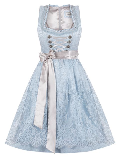 Midi Dirndl Leoni Hellblau