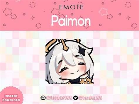 Paimon Genshin Impact Emotes Twitchdiscordyoutube Etsy Ireland