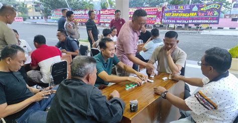 Polres Pesawaran Gelar Lomba Gaple Antar Fungsional Sat Sie Dan Polsek