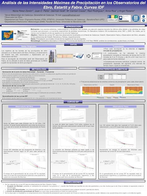 PDF Análisis de las Intensidades Máximas de Precipitación en los