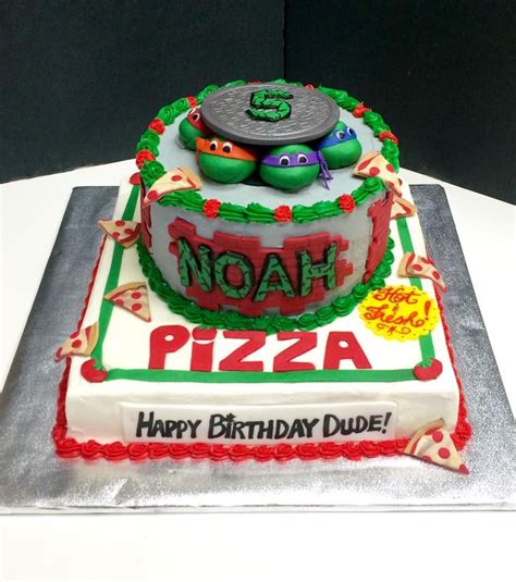 Ninja Turtle Pizza Box Cake