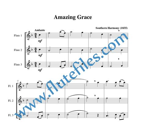 Amazing Grace Flute Trio Flute Files Publishing