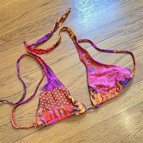 Billabong Women S Burgundy And Purple Bikini And Tankini Tops Depop