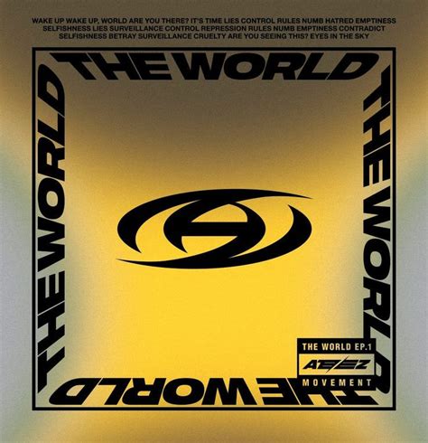 ATEEZ ALBUM THE WORLD EP 1 MOVEMENT Lyric Poster Album Poster On