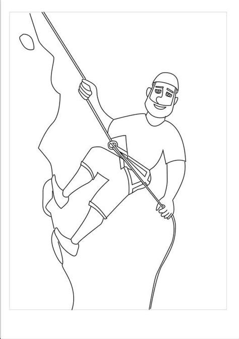 Hombre Escalada En Roca Para Colorear Imprimir E Dibujar ColoringLib