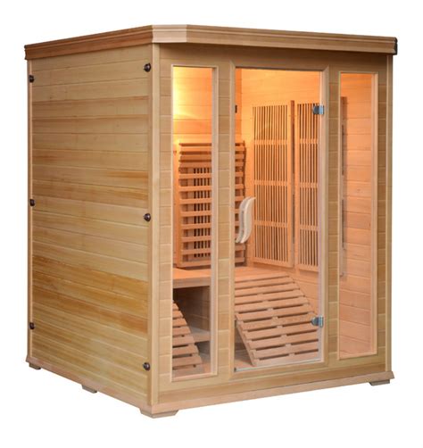 Infrared Sauna With Two Wooden Deckchairs Chromotherapy Radio Cd