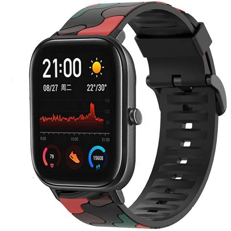 Xiaomi Amazfit Gts Camouflage Armband Rot Smartwatcharmbaender De