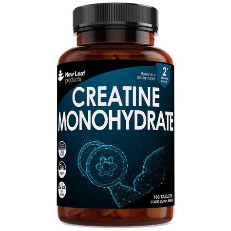 leaf products creatine monohydrate tablets mg  creatine