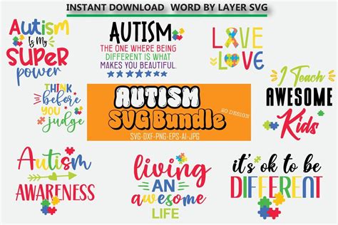 Autism Svg Bundle Vol 3 Bundle · Creative Fabrica