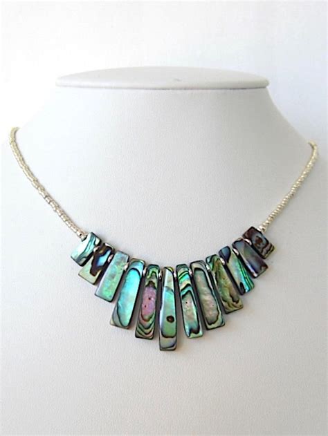 Abalone Shell Necklace Women S Shell Necklace Colourful Etsy