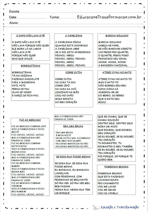 Lista De Parlendas - O que é parlenda? Parlenda e Alfabetização - Exemplos de Parlendas