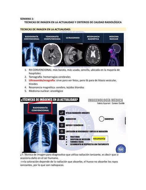 RESUMEN PRIMERA SEMANA IMAGENOLOGIA Nataly Barragan UDocz