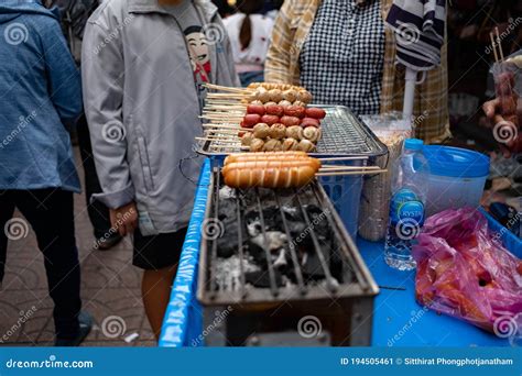 Bangkok Thailand Agosto Comida Callejera En Bangkok En El