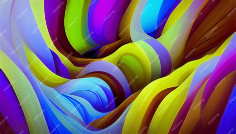 Premium Ai Image Abstract 3d Waves Background