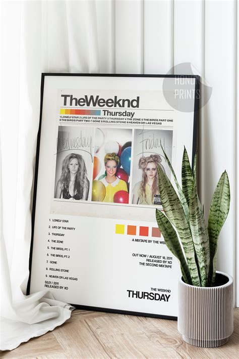 The Weeknd Thursday / Album Cover Posters / Album Cover Art | Etsy