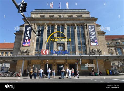 Central Station Willy Brandt Platz Leipzig Saxony Germany Stock