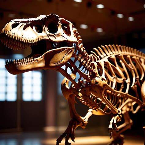 Premium Photo T Rex Dinosaur Skeleton In A Museum