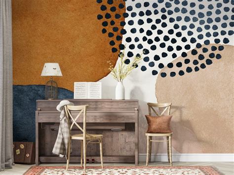 Boho Abstract Stylish Wall Mural