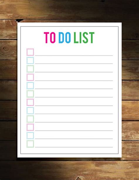 Blank To Do List Printable