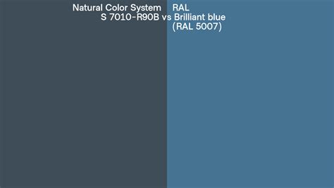 Natural Color System S 7010 R90b Vs Ral Brilliant Blue Ral 5007 Side