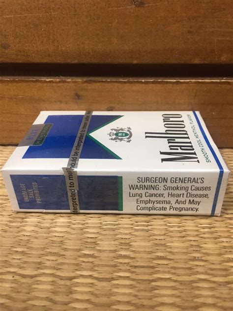 Marlboro Blue Menthol Cigarette Hard Pack Danly S Vintage Cigarette