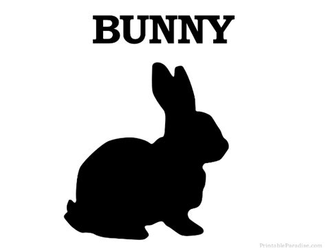 Bunny Silhouette Template