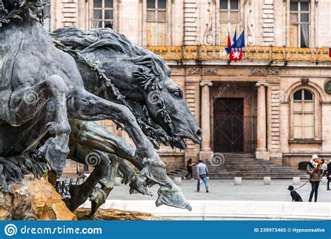 Fontaine Bartholdi Place Des Terreaux Lyon Imagen Editorial Imagen De