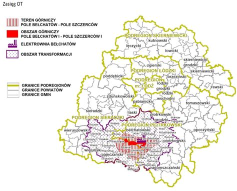 Obszar transformacji w województwie łódzkim Sekwencja