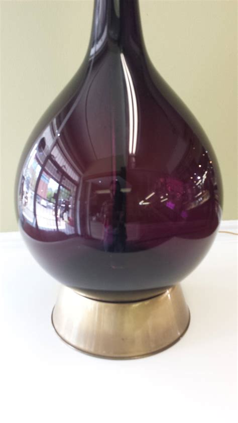 Tall Marbro Amethyst Swedish Handblown Glass Table Lamp At 1stdibs Hand Blown Glass Table Lamp