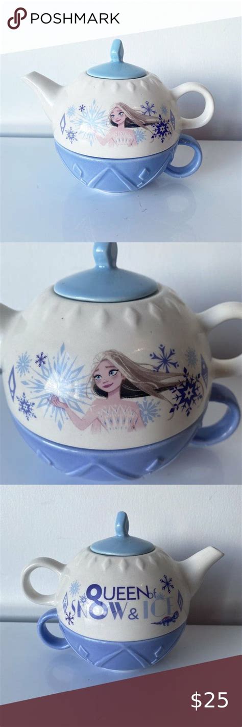 Zak Designs Disney Frozen 2 Elsa Ceramic Teapot And Cup Set Zak
