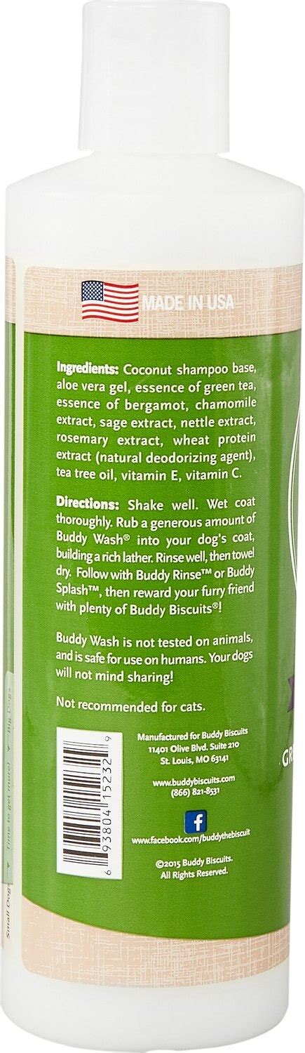 BUDDY WASH Relaxing Green Tea & Bergamot Dog Shampoo & Conditioner, 16 ...