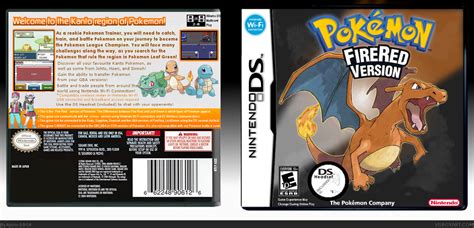 Viewing Full Size Pokemon Fire Red Box Cover