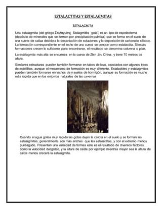 Estalactitas Y Estalagmitas PDF