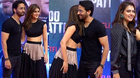 Shaheer Sheikh With Kriti Sanon And Kajol At Premiere Of Do Patti 🤩