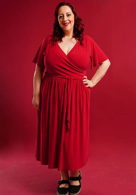 Ramsey Plain Magenta Midi Dress Popsy Clothing