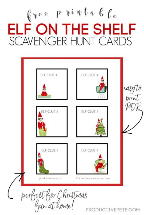 Elf On The Shelf Scavenger Hunt Free Printable Get Your Hands On