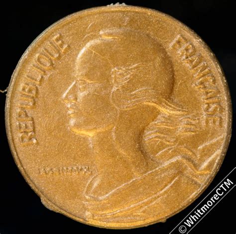 France Toy Coin 1964 10 Centime 20mm 20 Centime 23mm Copper Colour